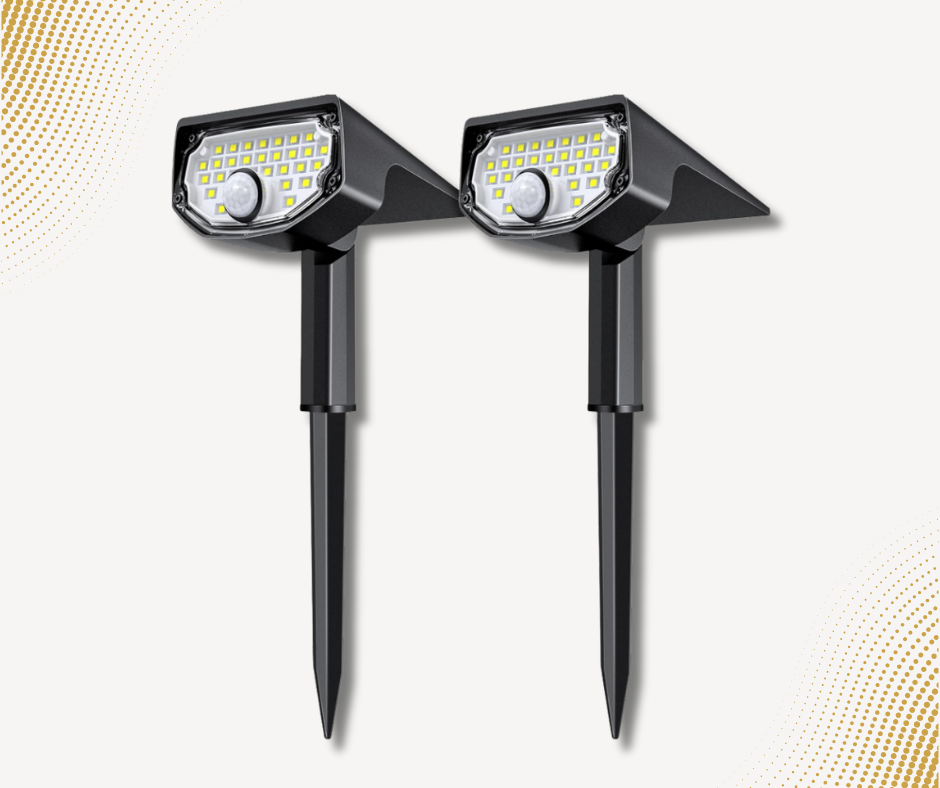 AloftSun Solar Motion Sensor Outdoor Lights (Set of 2)