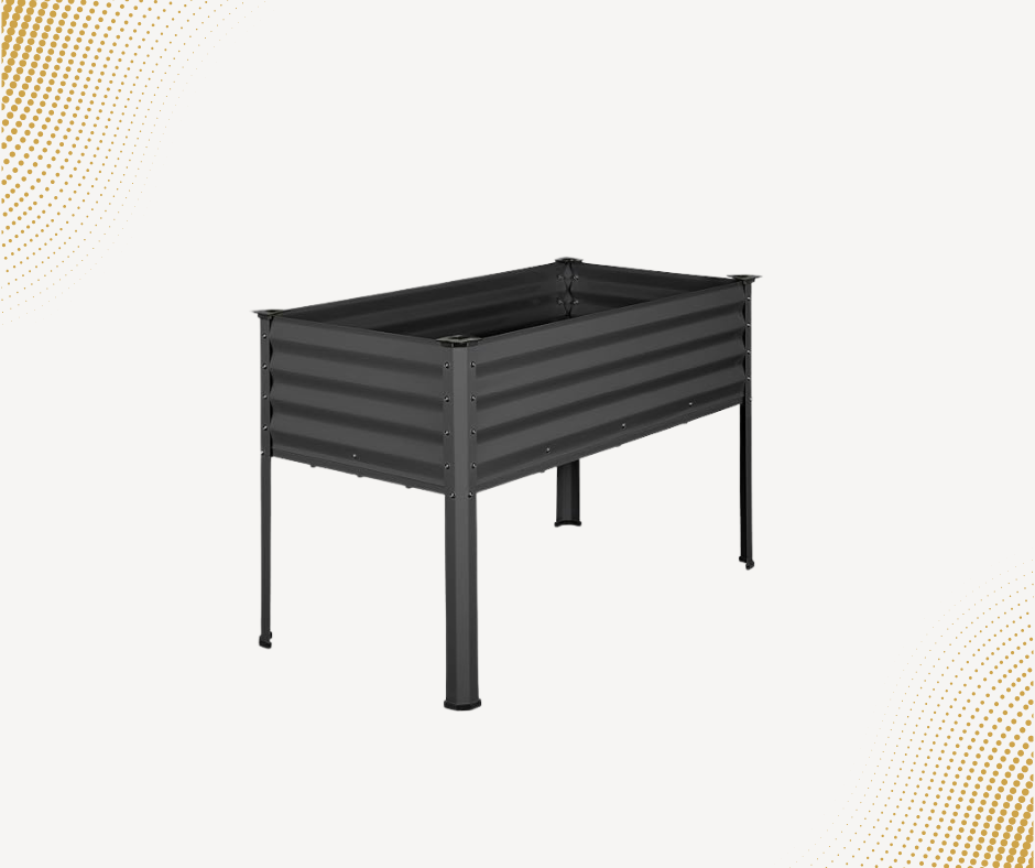 Garden Bed – Metal Elevated Planter Box with Drainage for Vegetables, Herbs & Flowers