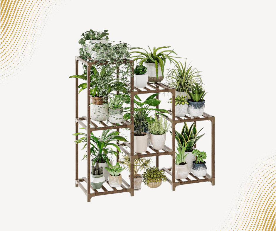 3-Tier Wooden Plant Stand Ladder Plant Shelf