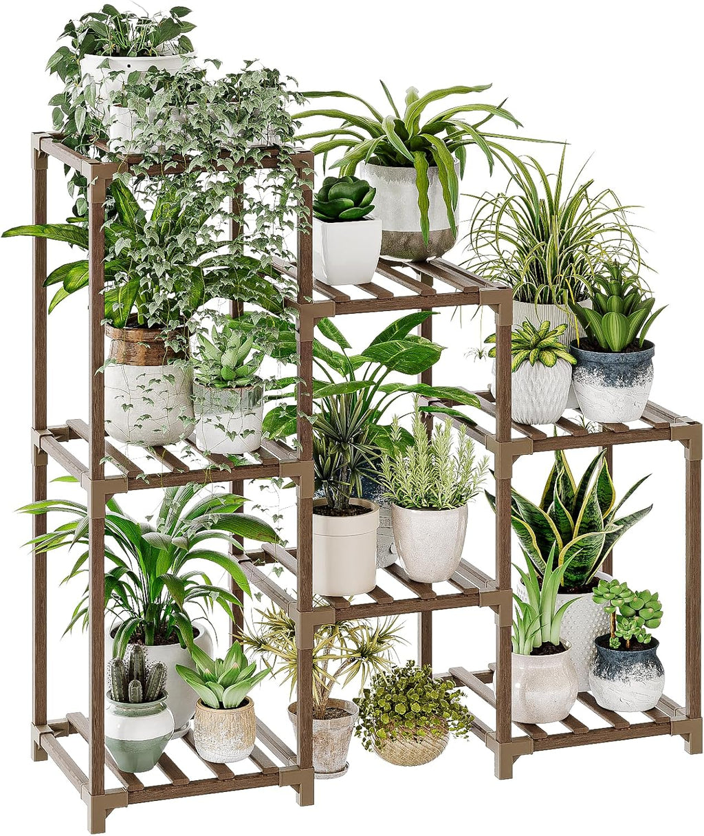 3-Tier Wooden Plant Stand Ladder Plant Shelf
