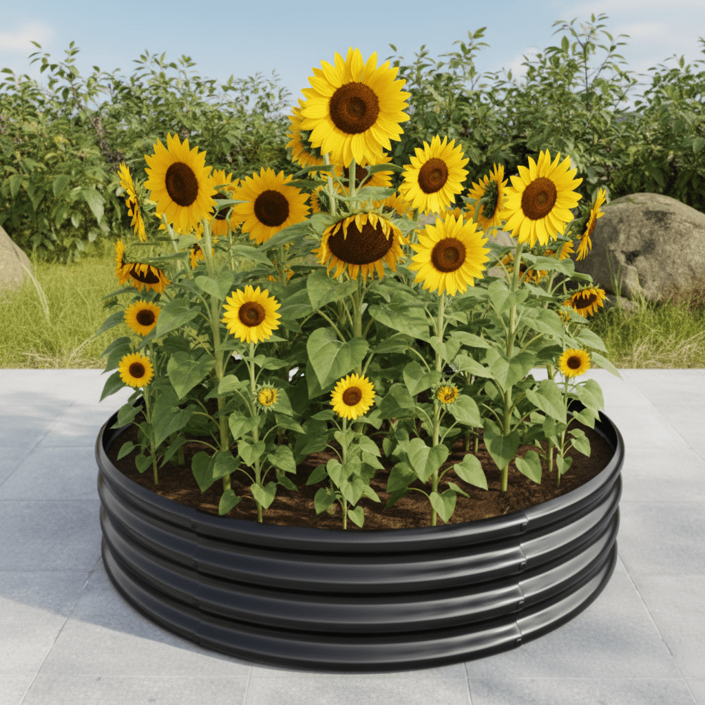 4ft Round Galvanized Steel Raised Garden Bed (2 - Pack) - Outdoor Home UpgradesFunctional Outdoor Problem - Solvers