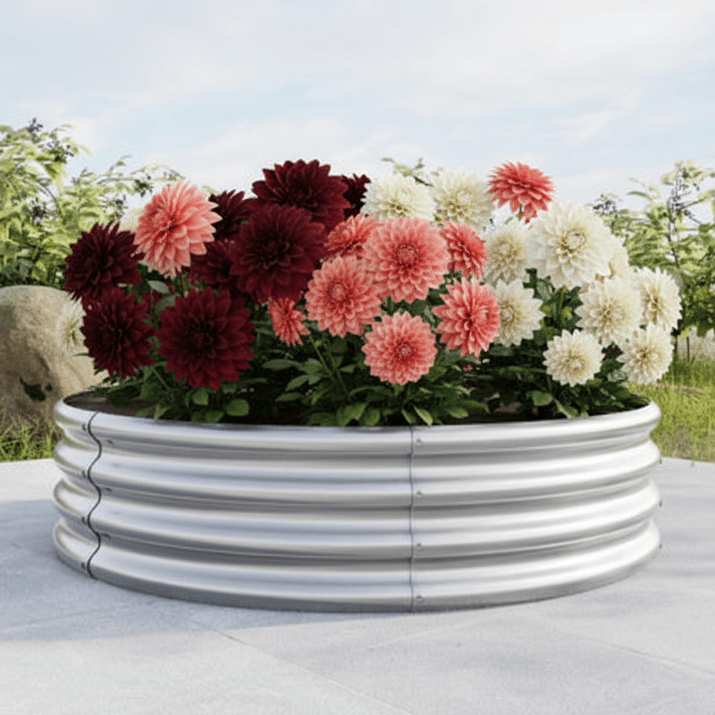4ft Round Galvanized Steel Raised Garden Bed (2 - Pack) - Outdoor Home UpgradesFunctional Outdoor Problem - Solvers