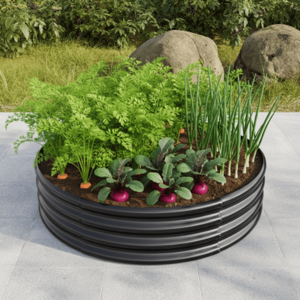 4ft Round Galvanized Steel Raised Garden Bed (2 - Pack) - Outdoor Home UpgradesFunctional Outdoor Problem - Solvers