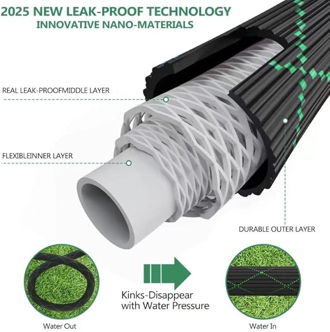 50FT Heavy-Duty Flexible Garden Hose