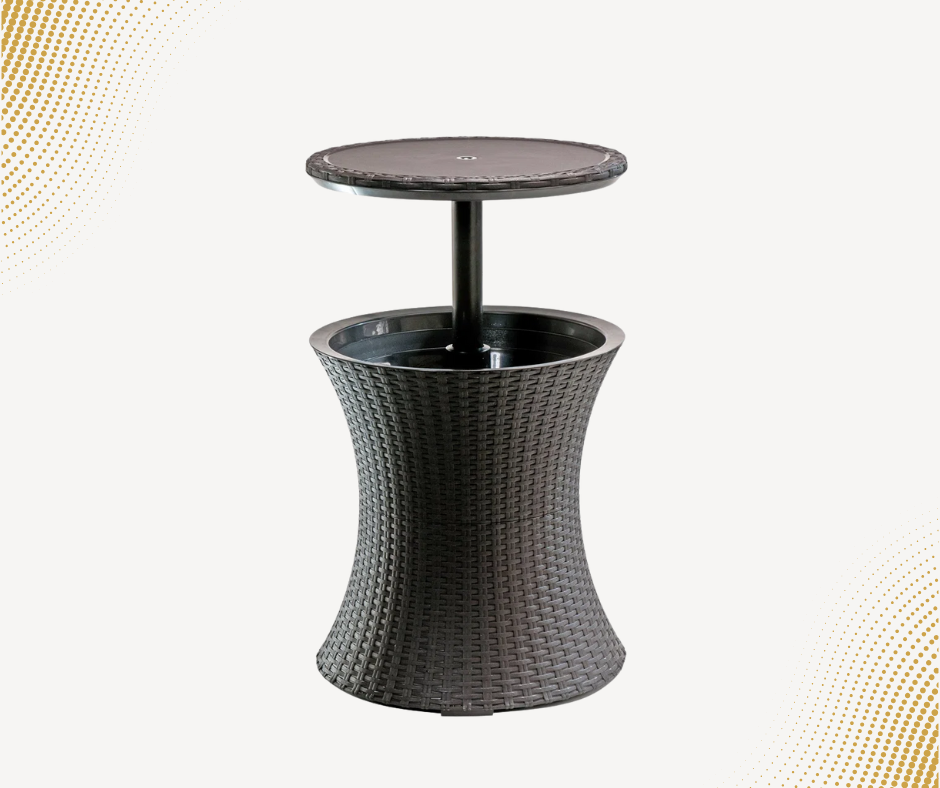 Cool Bar Outdoor Table with Hidden Cooler | 2-in-1 Patio Cocktail Table