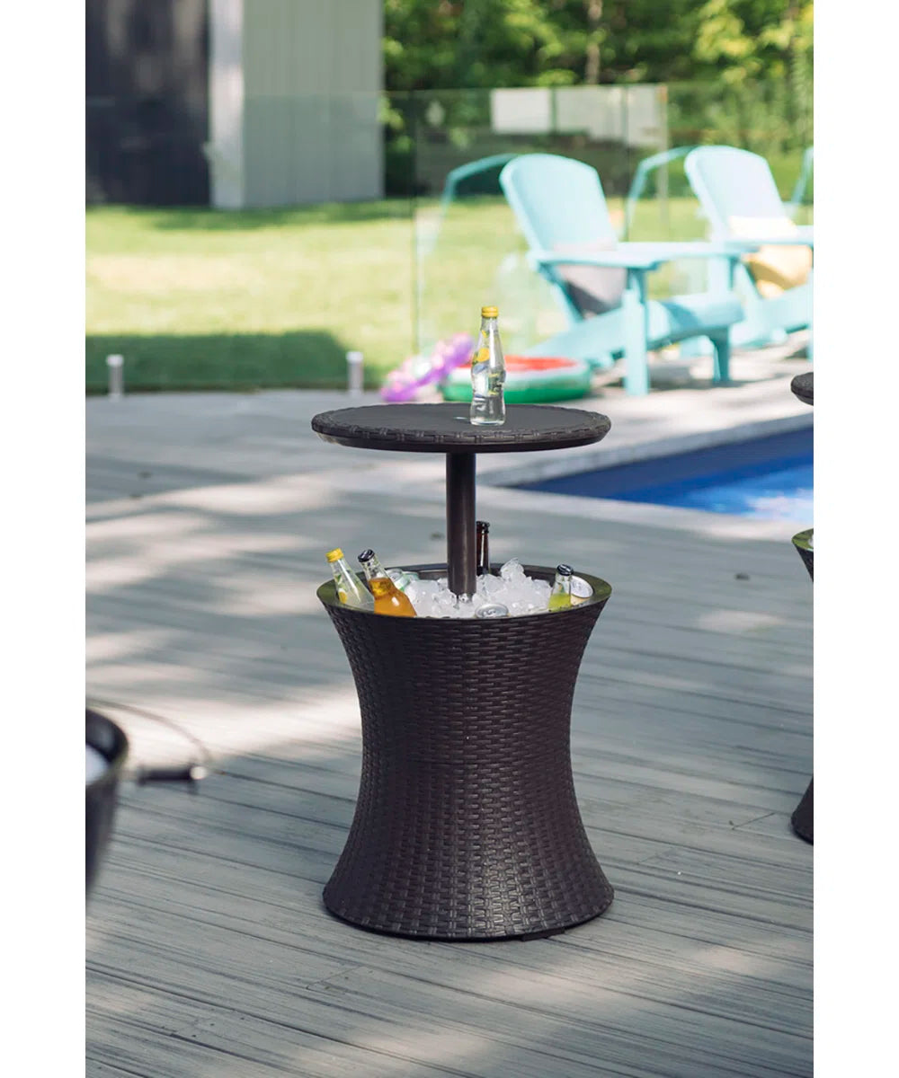 Cool Bar Outdoor Table with Hidden Cooler | 2-in-1 Patio Cocktail Table