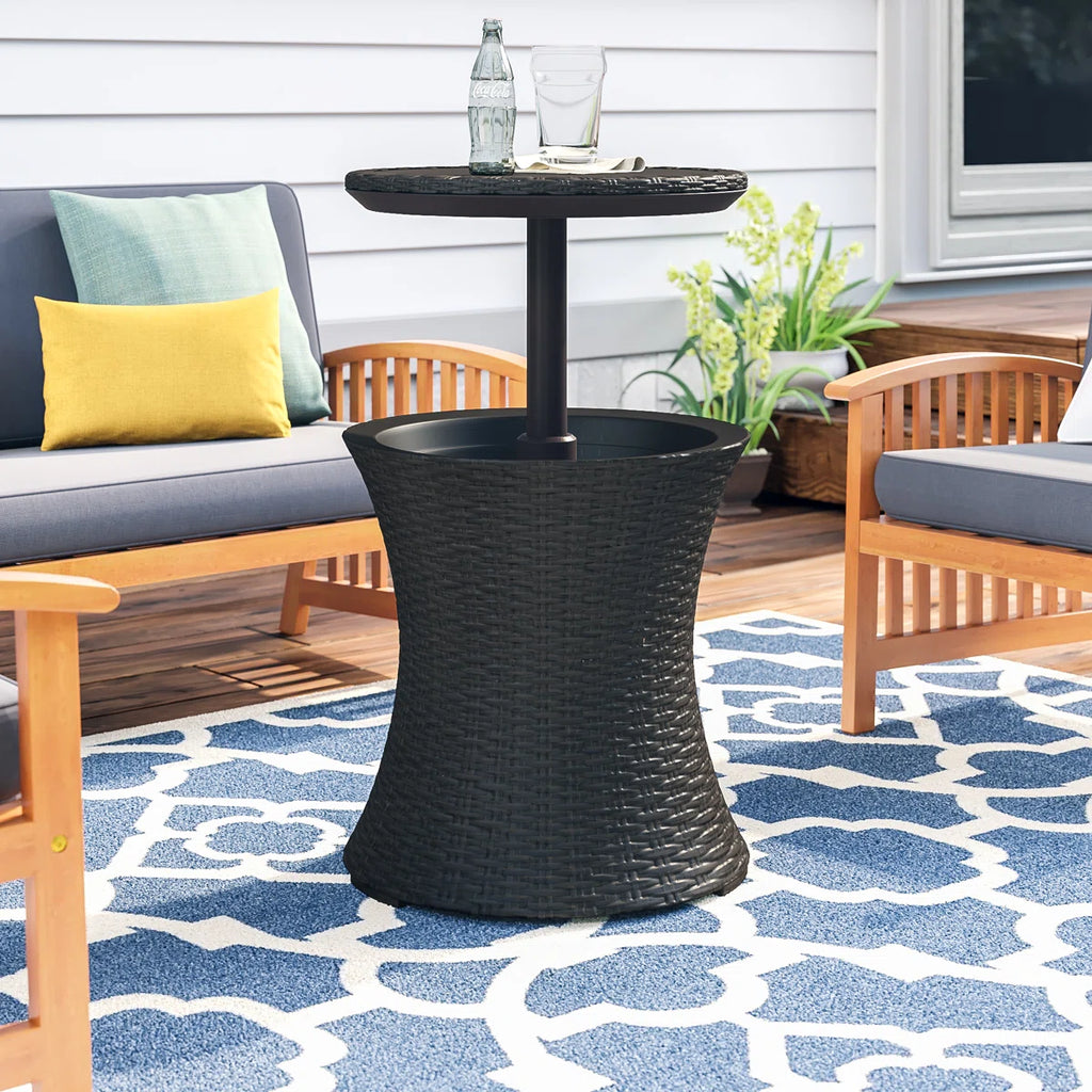 Cool Bar Outdoor Table with Hidden Cooler | 2-in-1 Patio Cocktail Table