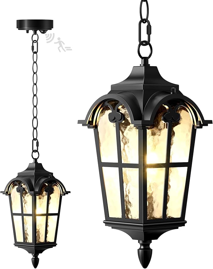 Modern Motion Sensor Outdoor Pendant Light