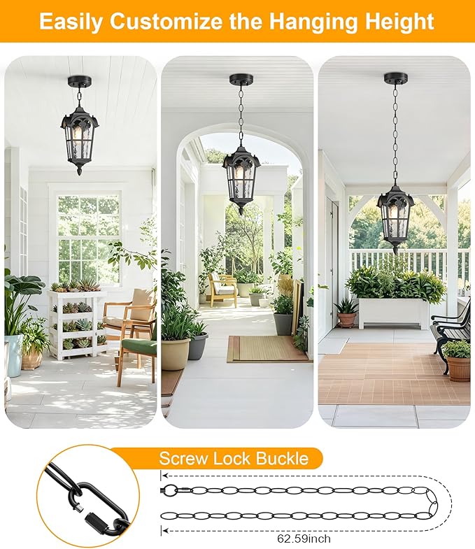 Modern Motion Sensor Outdoor Pendant Light