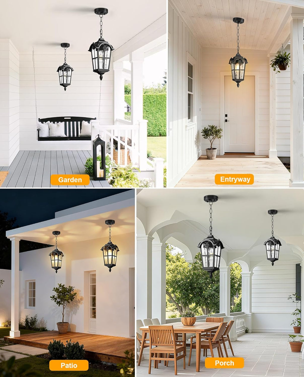 Modern Motion Sensor Outdoor Pendant Light