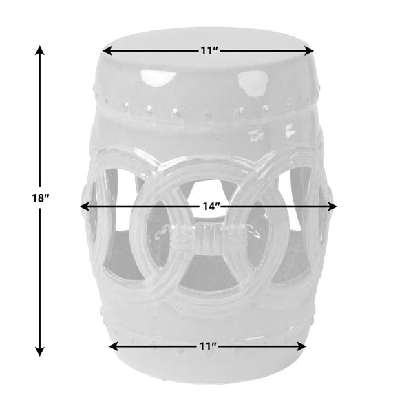Olive Jade Green Ceramic Garden Stool – Patio Accent Table
