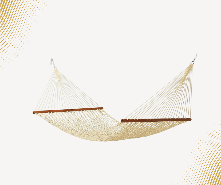 Pawleys Island 13 ft DuraCord Rope Hammock – Soft, Fade-Resistant 2-Person Hammock with Hardware