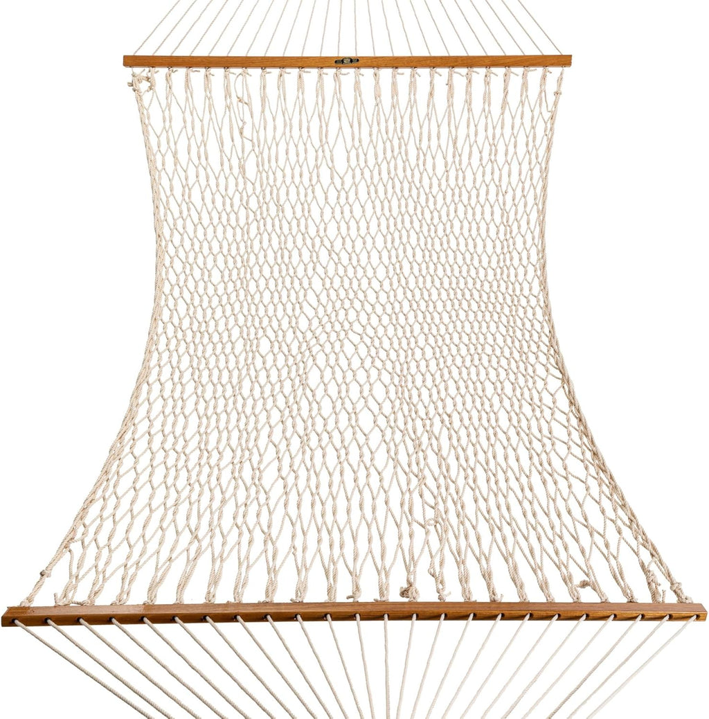 Pawleys Island 13 ft DuraCord Rope Hammock – Soft, Fade-Resistant 2-Person Hammock with Hardware