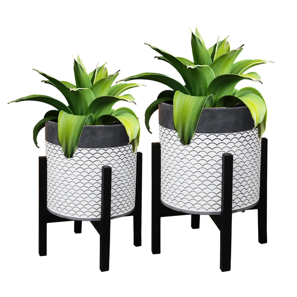 Mid-Century Metal Planter (Set of 2)