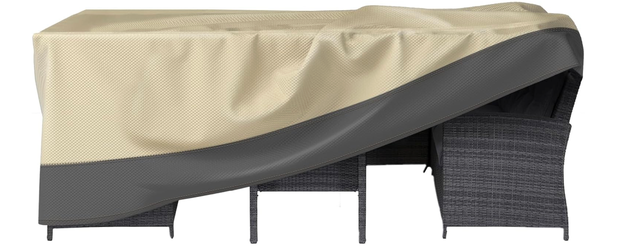 Heavy Duty Patio Furniture Cover – 110”x84”x28” Large Waterproof Outdoor Dining Table & Sofa Set Cover with UV Protection and Air Vents