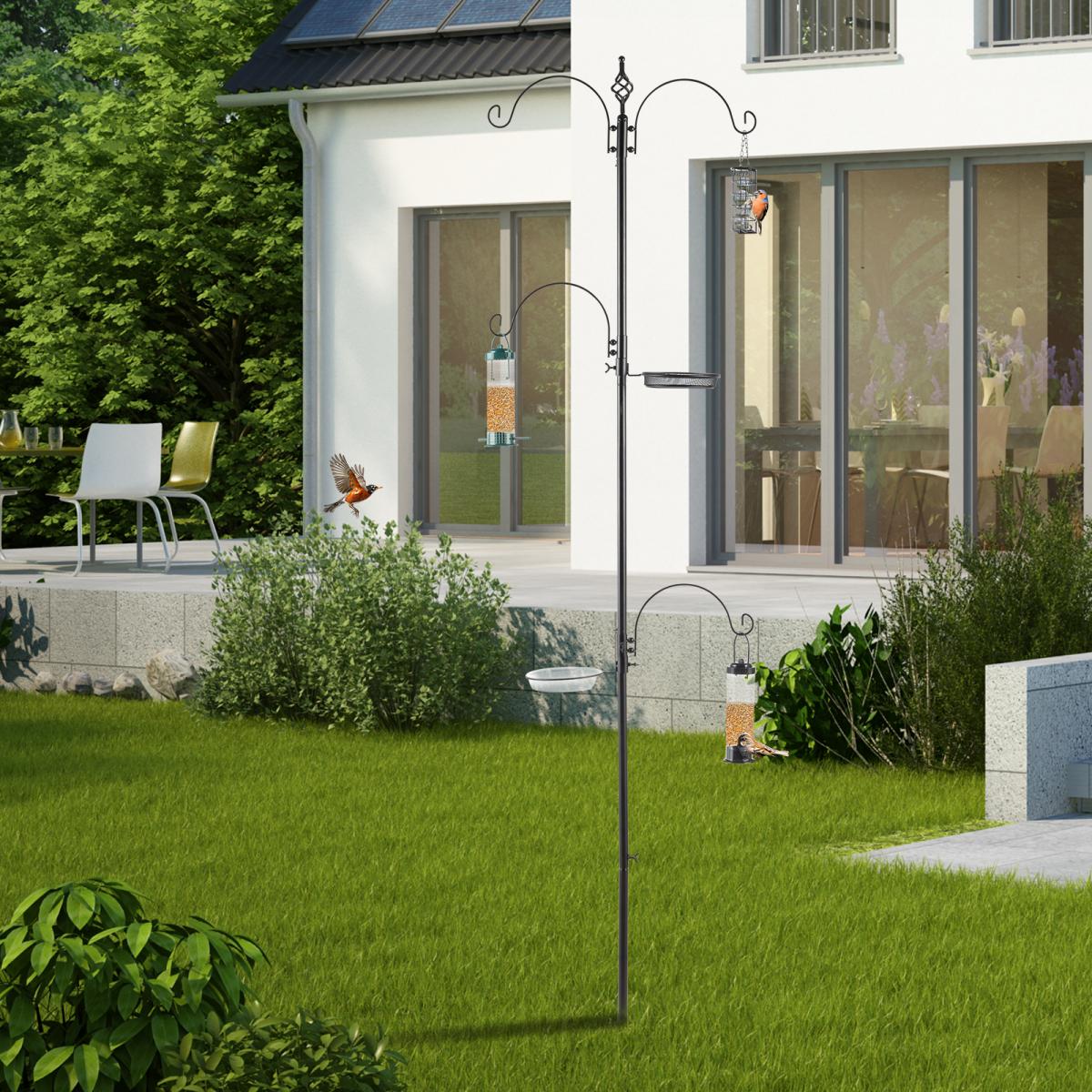 Backyard Sanctuary: 4 - Hook Bird Feeder Pole & Bath Kit - Outdoor Home UpgradesFunctional Outdoor Problem - Solvers