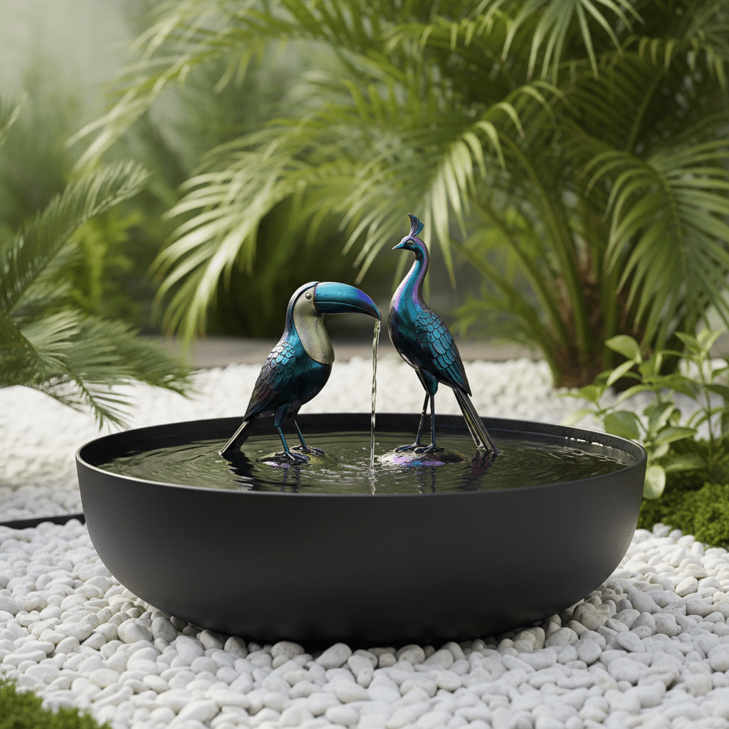 BirdArt™: The Whimsical Animal Fountain & Garden Sculpture - Outdoor Home Upgrades