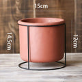 The Decorative Succulent Planter with Iron Stand measures 15cm in diameter. The total height is 14.5cm.