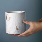 Dali Gold Series: Nordic Marble Ceramic Planter - Outdoor Home Upgrades