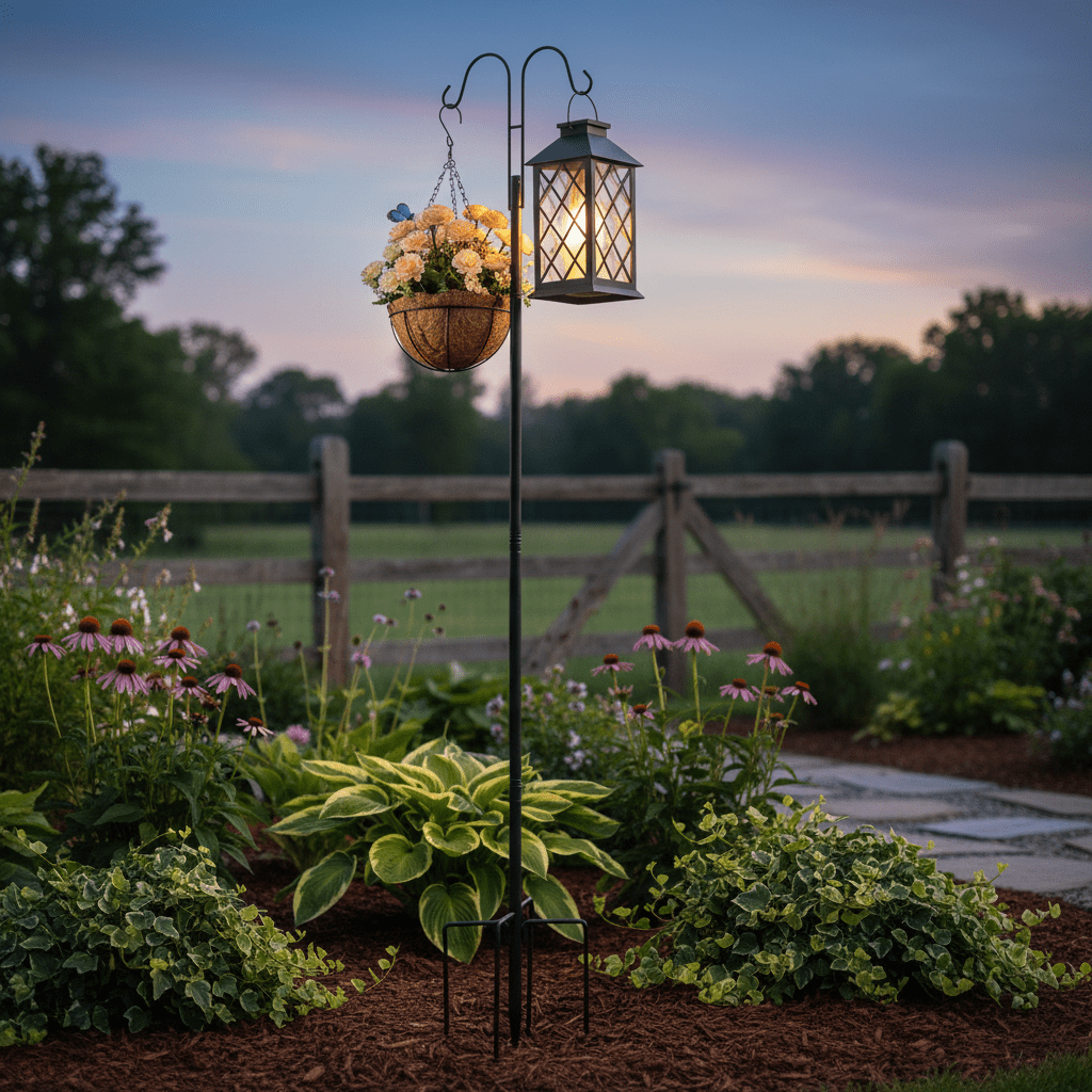 Double Shepherd’s Hook – Heavy Duty 60" Bird Feeder Pole (8 - Pack) - Outdoor Home UpgradesFunctional Outdoor Problem - Solvers