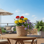 Premium Artisan Woven Grass Planter Basket (Eco - Luxe Edition) - Outdoor Home Upgrades