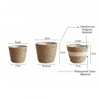 Premium Artisan Woven Grass Planter Basket (Eco - Luxe Edition) - Outdoor Home Upgrades