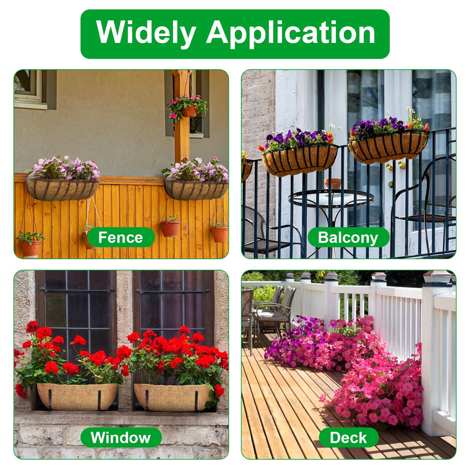 Premium Natural Coconut Coir Window Box Liners (3 - Pack) – Moisture Retaining Troughs - Outdoor Home UpgradesFunctional Outdoor Problem - Solvers