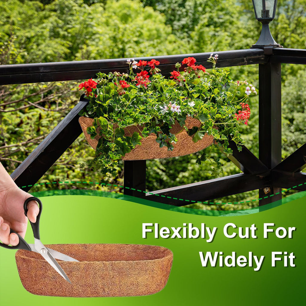 Premium Natural Coconut Coir Window Box Liners (3 - Pack) – Moisture Retaining Troughs - Outdoor Home UpgradesFunctional Outdoor Problem - Solvers