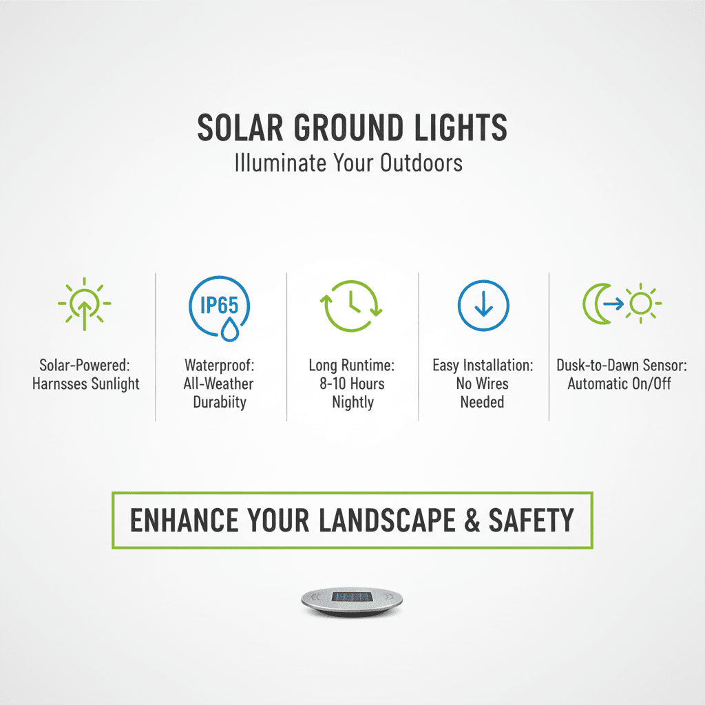 Premium Solar Ground Lights (4 - Pack) - Outdoor Home Upgrades