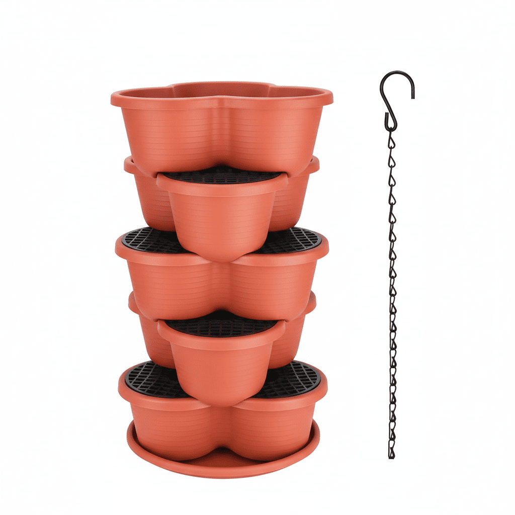 Premium Vertical Harvest Tower (Self - Watering 5 - Tier Planter) - Outdoor Home UpgradesFunctional Outdoor Problem - Solvers