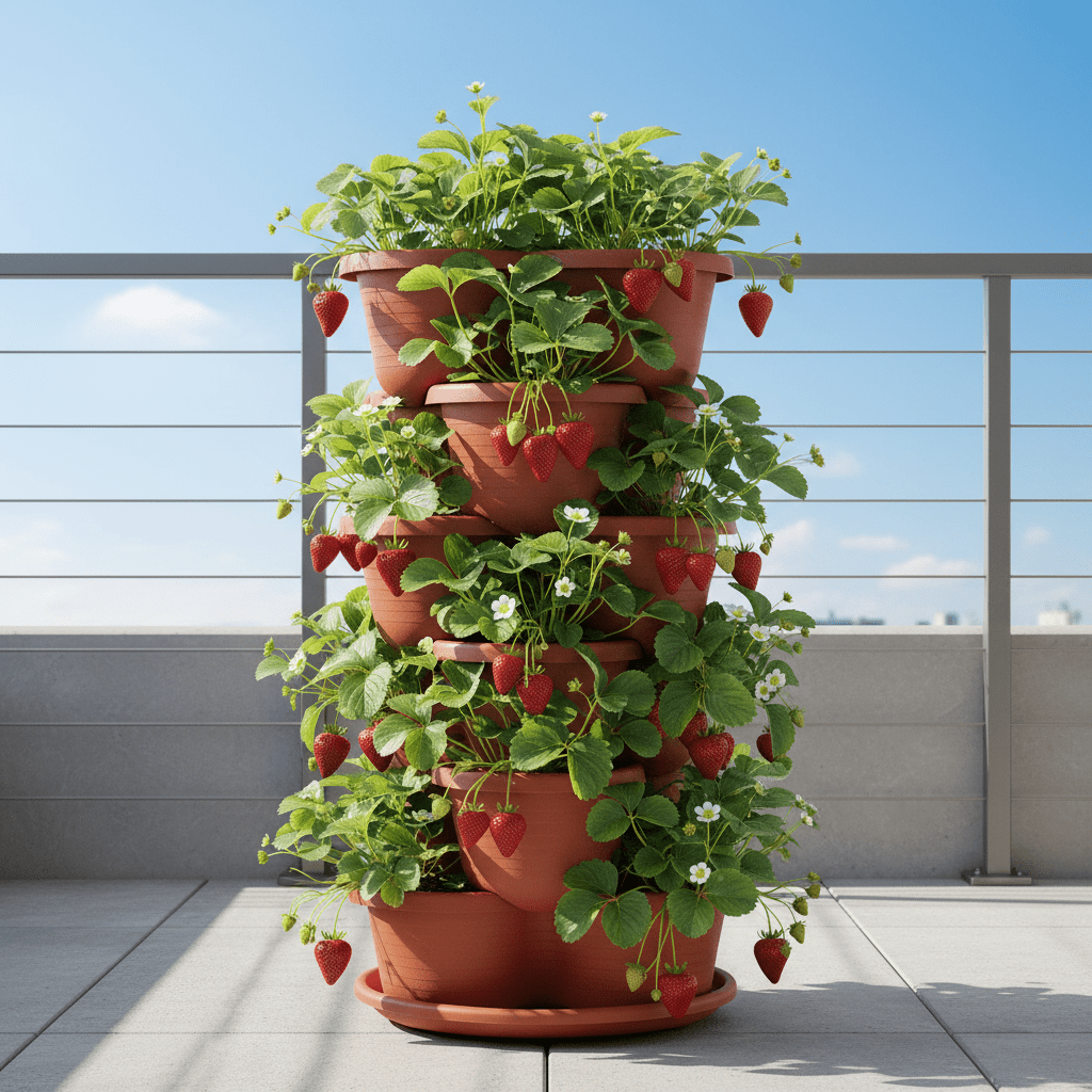 Premium Vertical Harvest Tower (Self - Watering 5 - Tier Planter) - Outdoor Home UpgradesFunctional Outdoor Problem - Solvers