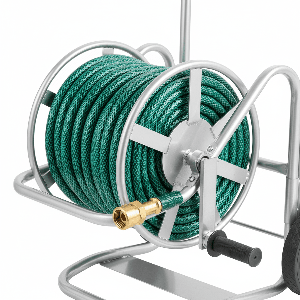 Professional Series Heavy - Duty Steel Garden Hose Reel Cart with All - Terrain Wheels (Holds 200ft) - Outdoor Home UpgradesFunctional Outdoor Problem - Solvers