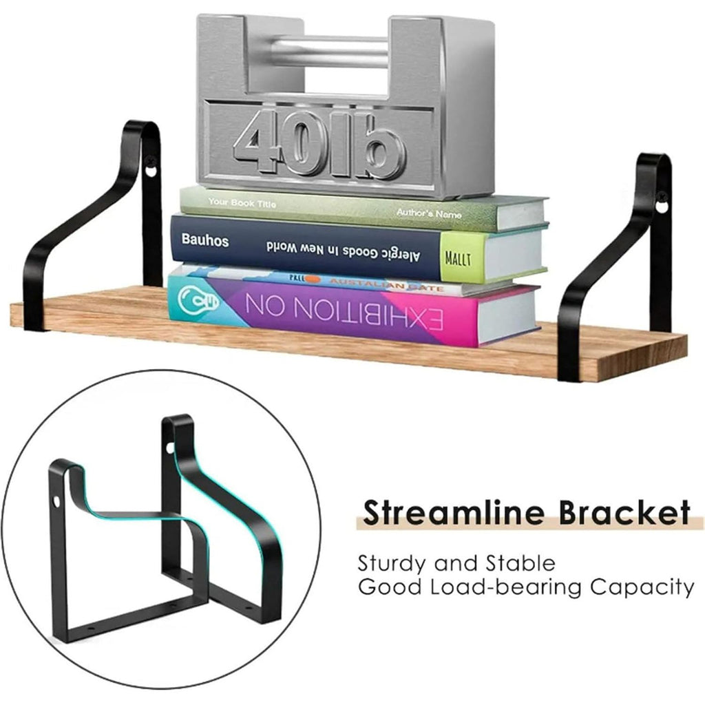 Artisan Industrial Floating Shelf Set (3 Pack) - Wood & Iron - Outdoor Home UpgradesFunctional Outdoor Problem-Solvers