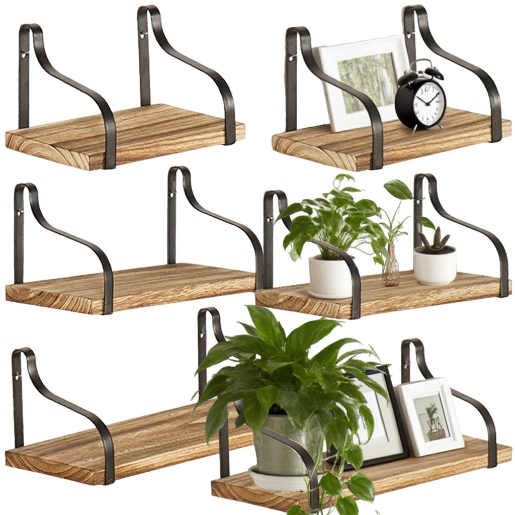 Artisan Industrial Floating Shelf Set (3 Pack) - Wood & Iron - Outdoor Home UpgradesFunctional Outdoor Problem-Solvers