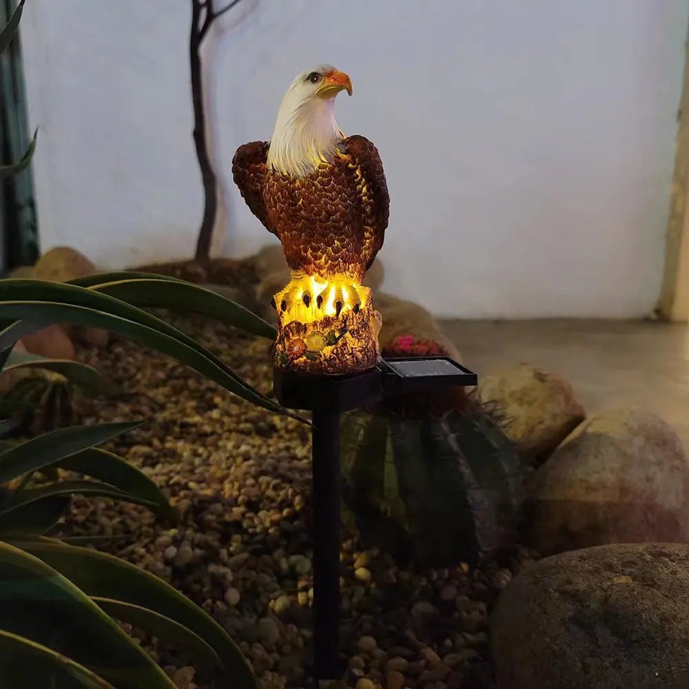 Solar Powered Realistic Eagle Statue & Pathway Light - Outdoor Home Upgrades