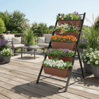 Space - Saving 5 - Tier Vertical Garden Planter with Smart Cascading Drainage (4ft Tall) - Outdoor Home UpgradesFunctional Outdoor Problem - Solvers
