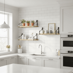 Artisan Industrial Floating Shelf Set (3 Pack) - Wood & Iron - Outdoor Home UpgradesFunctional Outdoor Problem-Solvers